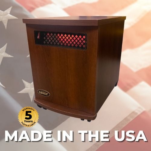 Sunheat Original Sunheat USA1500-M Electric Portable Infrared Heater - Cherry Sunheat Original Sunheat USA1500-M Electric Portable Infrared Heater - Cherry