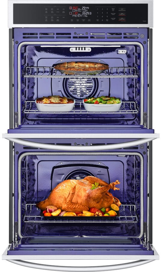 LG - 9.4 CF / 30" Smart Double Wall Oven with Fan Convection, Air Fry - Electric Wall Ovens - WDEP9423F LG - 9.4 CF / 30" Smart Double Wall Oven with Fan Convection, Air Fry - Electric Wall Ovens - WDEP9423F