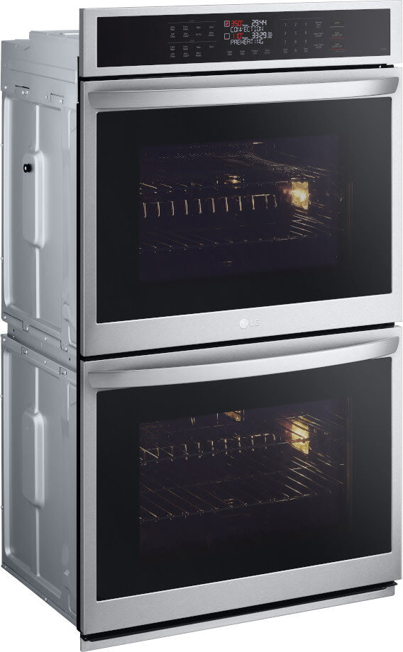 LG - 9.4 CF / 30" Smart Double Wall Oven with Fan Convection, Air Fry - Electric Wall Ovens - WDEP9423F LG - 9.4 CF / 30" Smart Double Wall Oven with Fan Convection, Air Fry - Electric Wall Ovens - WDEP9423F