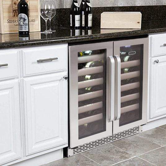 Whynter Wine Refrigerators - Elite Series with Seamless Stainless Steel Doors Whynter Elite 40 Bottle Seamless Stainless Steel Door Dual Zone Built-in Wine Refrigerator Whynter Wine Refrigerators - Elite Series with Seamless Stainless Steel Doors Whynter Elite 40 Bottle Seamless Stainless Steel Door Dual Zone Built-in Wine Refrigerator