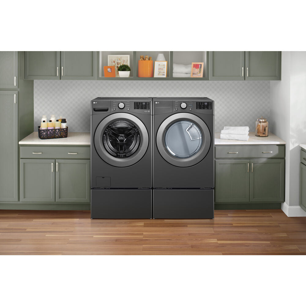 LG - 5.0 CF Front Load Washer (WM3470CM) & 7.4 CF Electric Dryer (DLE3470M) - WM3470CM-E-KIT LG - 5.0 CF Front Load Washer (WM3470CM) & 7.4 CF Electric Dryer (DLE3470M) - WM3470CM-E-KIT