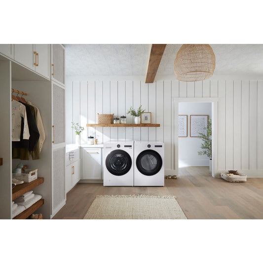 LG - 4.5 CF Front Load Washer (WM5500HWA) & 7.4 CF Gas Dryer (DLGX5501W) - WM5500HWA-G-KIT