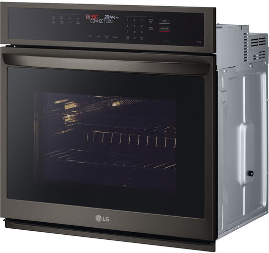 LG - 4.7 CF / 30" Smart Single Wall Oven with Fan Convection, Air Fry - Electric Wall Ovens - WSEP4723D
