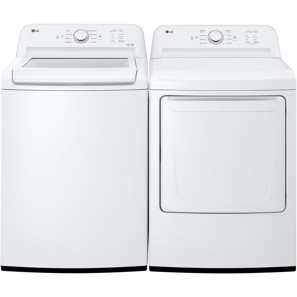 LG - 4.1 CF Top Load Washer (WT6105CW) & 7.3 CF Electric Dryer (DLE6100W) - WT6105CW-E-KIT LG - 4.1 CF Top Load Washer (WT6105CW) & 7.3 CF Electric Dryer (DLE6100W) - WT6105CW-E-KIT