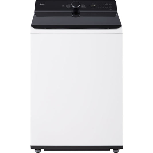 LG - 5.5 CF Top Load Washer, TurboWash 3D, Wi-Fi, Easy Unload, Agitator - WT8405CW