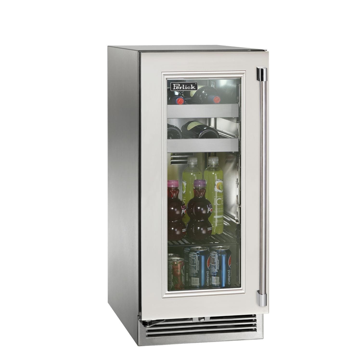 Perlick - 15" Signature Series Marine Grade Beverage Center with fully integrated panel-ready glass door, with lock - HP15BM Perlick - 15" Signature Series Marine Grade Beverage Center with fully integrated panel-ready glass door, with lock - HP15BM
