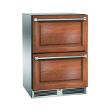 Perlick - 24" Signature Series Marine Grade Freezer Drawers, fully integrated panel-ready, with lock - HP24FM-4 Perlick - 24" Signature Series Marine Grade Freezer Drawers, fully integrated panel-ready, with lock - HP24FM-4