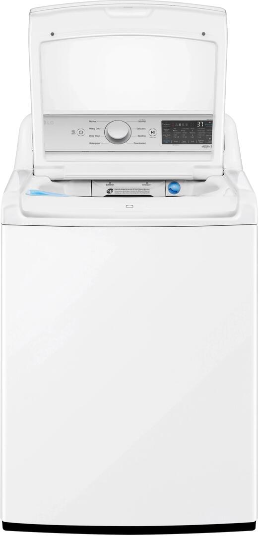 LG - 5.3 cu.ft. Top Load Washer with 4-Way Agitator & TurboWash3D Technology in White | WT7405CW