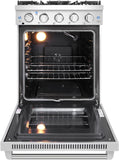 Cosmo - 24 in. Slide-In Freestanding Gas Range with 4 Sealed Burners, Cast Iron Grates, 3.73 cu. ft. Capacity Convection Oven in Stainless Steel | COS-EPGR244 Cosmo - 24 in. Slide-In Freestanding Gas Range with 4 Sealed Burners, Cast Iron Grates, 3.73 cu. ft. Capacity Convection Oven in Stainless Steel | COS-EPGR244