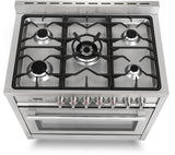 Cosmo - Commercial-Style 36 in. 3.8 cu. ft. Single Oven Dual Fuel Range with 8 Function Convection Oven in Stainless Steel | F965 Cosmo - Commercial-Style 36 in. 3.8 cu. ft. Single Oven Dual Fuel Range with 8 Function Convection Oven in Stainless Steel | F965