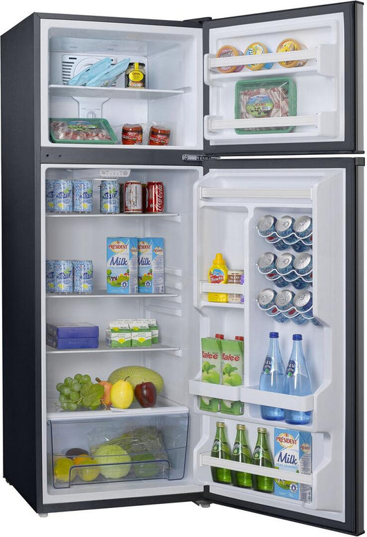GALANZ - 12.0 cu. ft. Top Freezer Refrigerator with Dual Door, Frost Free in Stainless Steel | GLR12TS5F