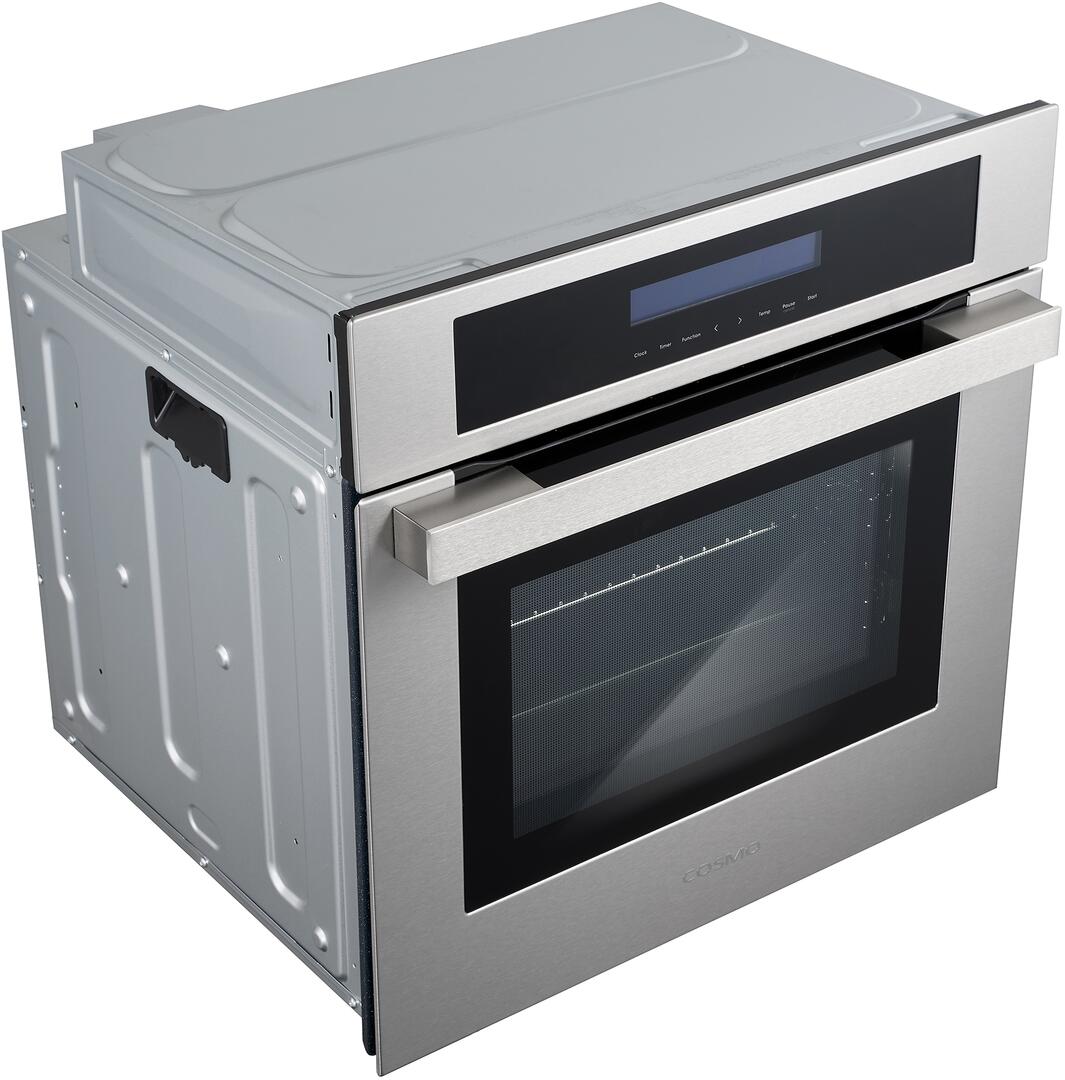 Cosmo - 24 in. 2.5 cu. ft. Single Electric Wall Oven w/8 Functions and True European Convection in Stainless Steel | C106SIX-PT Cosmo - 24 in. 2.5 cu. ft. Single Electric Wall Oven w/8 Functions and True European Convection in Stainless Steel | C106SIX-PT