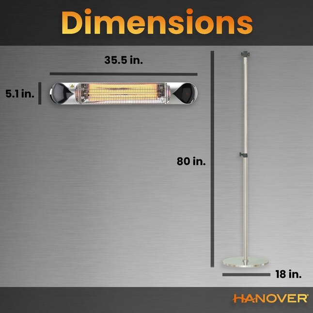 Hanover Electric Outdoor Heaters HAN1051ICSLV SD Hanover Electric Outdoor Heaters HAN1051ICSLV SD