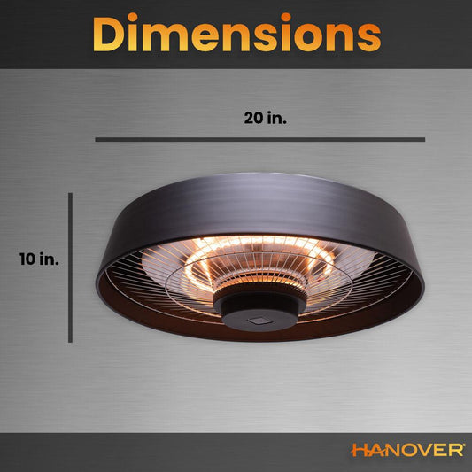Hanover Hanging Electric Heater HAN1054IC BLK
