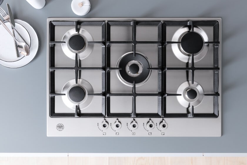 Bertazzoni - 30" Front Control Gas Cooktop 5 Burners - PROF305CTXV Bertazzoni - 30" Front Control Gas Cooktop 5 Burners - PROF305CTXV