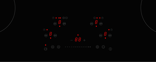 Bertazzoni - 24" Ceran Touch Control Cooktop 4 Heating Zones - PE244CER