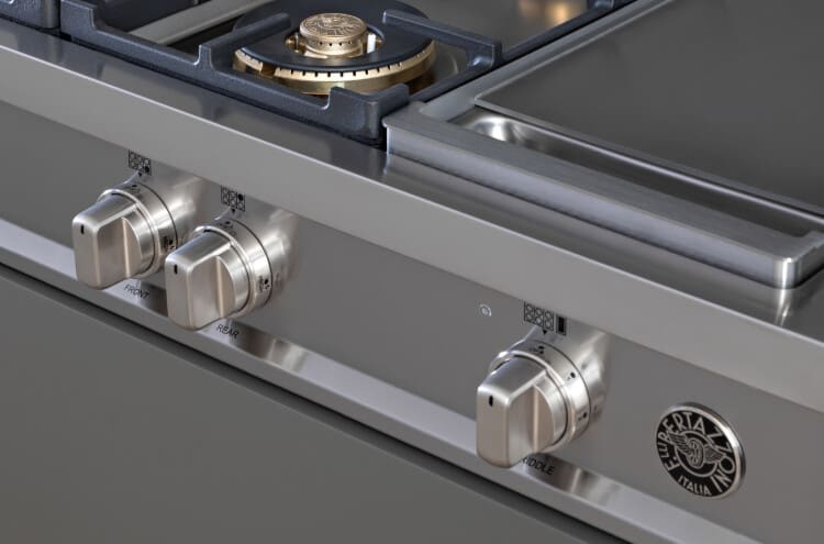 Bertazzoni | 48" Gas Rangetop 6 Brass Burners + Griddle | MAST486GRTBXT Bertazzoni | 48" Gas Rangetop 6 Brass Burners + Griddle | MAST486GRTBXT