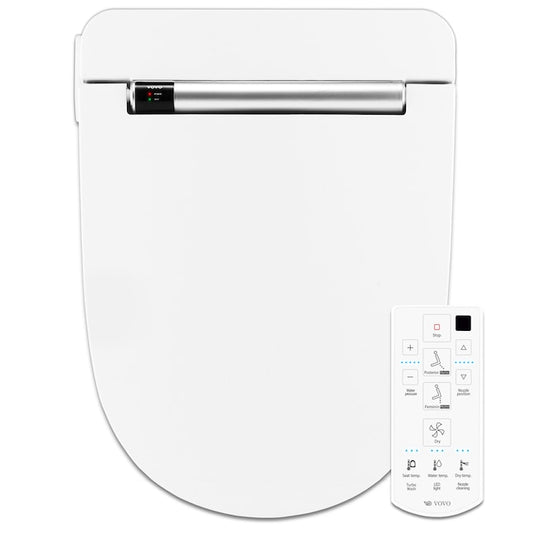 VOVO STYLEMENT UV-A Sterilization LED White Elongated Slow-Close Heated Bidet Toilet Seat