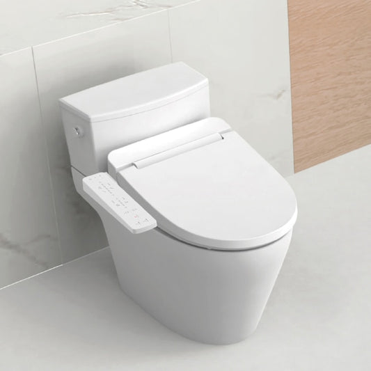 VOVO STYLEMENT White Round Slow-Close Heated Bidet Toilet Seat