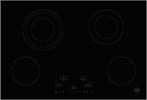Bertazzoni - 24" Ceran Touch Control Cooktop 4 Heating Zones - PE244CER