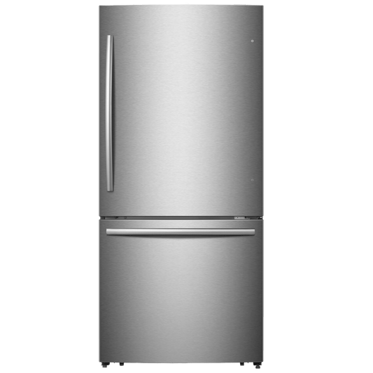 MORA - 17.2 cu. ft. Bottom-Freezer Refrigerator - Stainless Steel