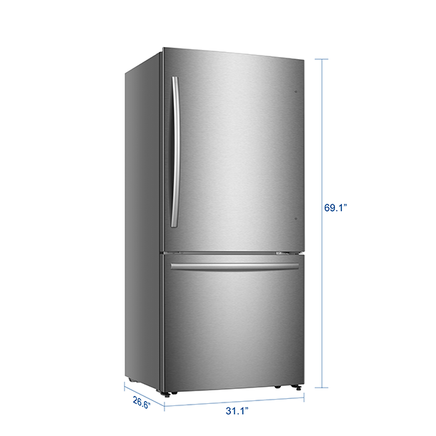 MORA - 17.2 cu. ft. Bottom-Freezer Refrigerator - Stainless Steel MORA - 17.2 cu. ft. Bottom-Freezer Refrigerator - Stainless Steel