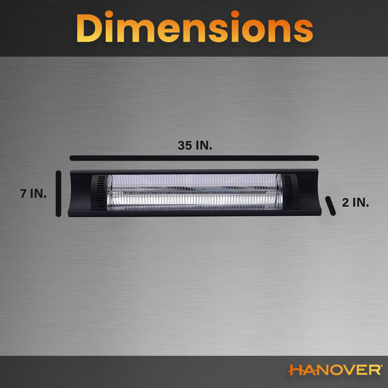 Hanover Electric Outdoor Heaters HAN1025IC BLK Hanover Electric Outdoor Heaters HAN1025IC BLK