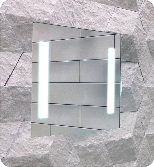 ClearMirror - ShowerLite 18" x 18" Wall Mount Frameless Square Fog Free Mirror with LED - 16104-181812BL
