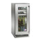 Perlick - 15" Signature Series Marine Grade Beverage Center with stainless steel glass door, with lock - HP15BM