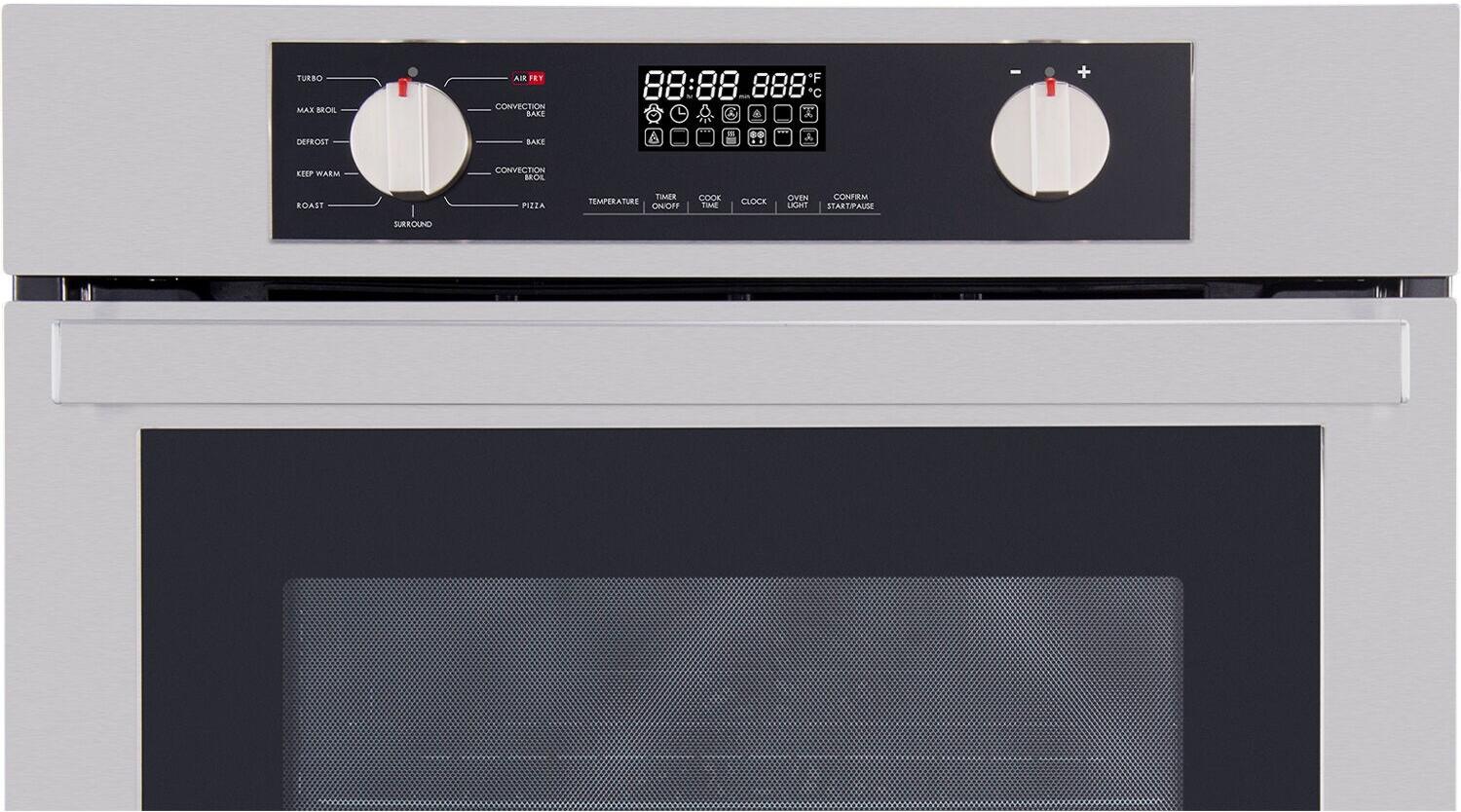 GALANZ - 24 in. Steam Cleaning True European Convection Compact Electric Wall Oven in Stainless Steel with Air Fry Total Fry 360° | GL1BO24FSAN GALANZ - 24 in. Steam Cleaning True European Convection Compact Electric Wall Oven in Stainless Steel with Air Fry Total Fry 360° | GL1BO24FSAN