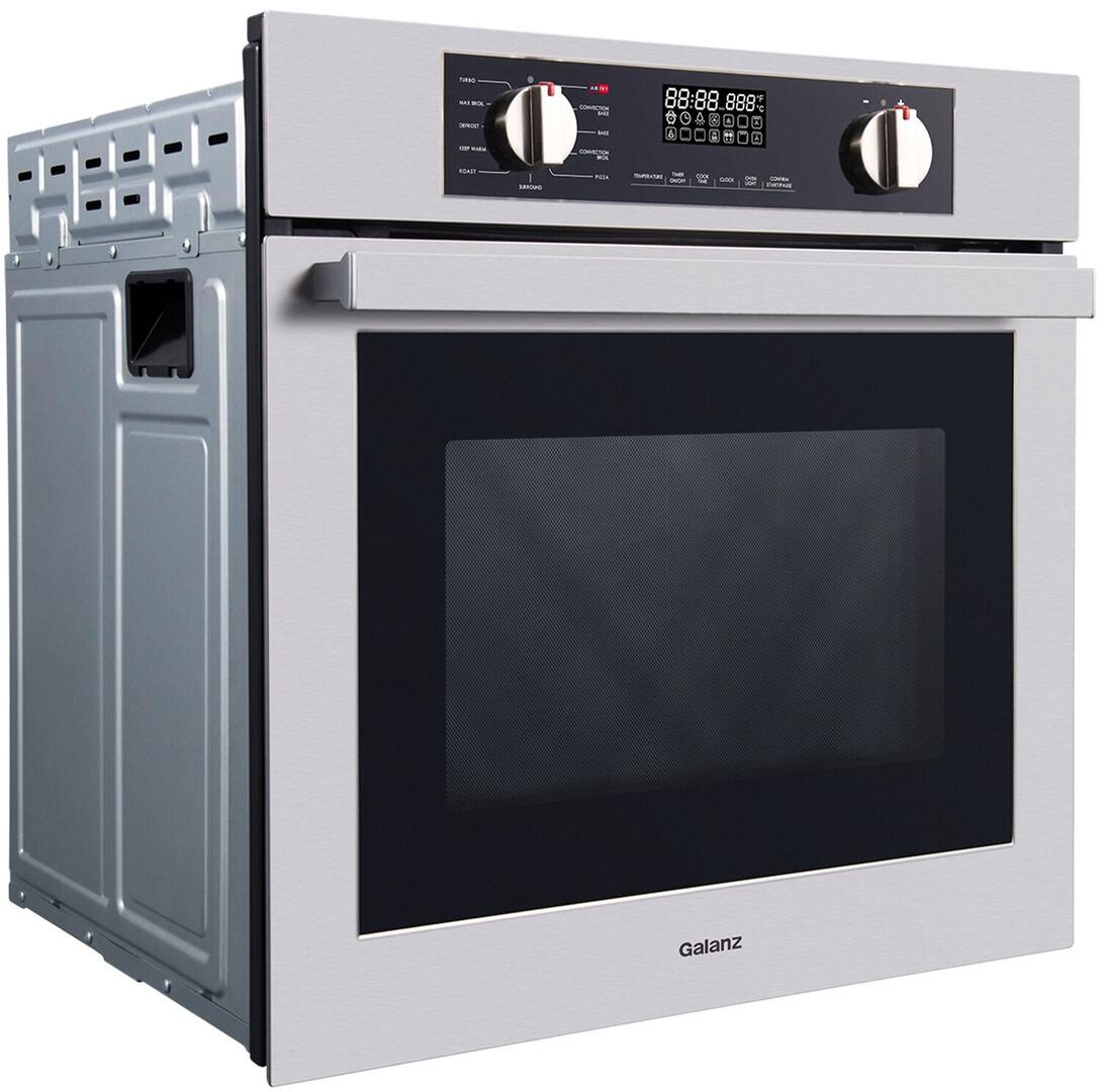 GALANZ - 24 in. Steam Cleaning True European Convection Compact Electric Wall Oven in Stainless Steel with Air Fry Total Fry 360° | GL1BO24FSAN GALANZ - 24 in. Steam Cleaning True European Convection Compact Electric Wall Oven in Stainless Steel with Air Fry Total Fry 360° | GL1BO24FSAN