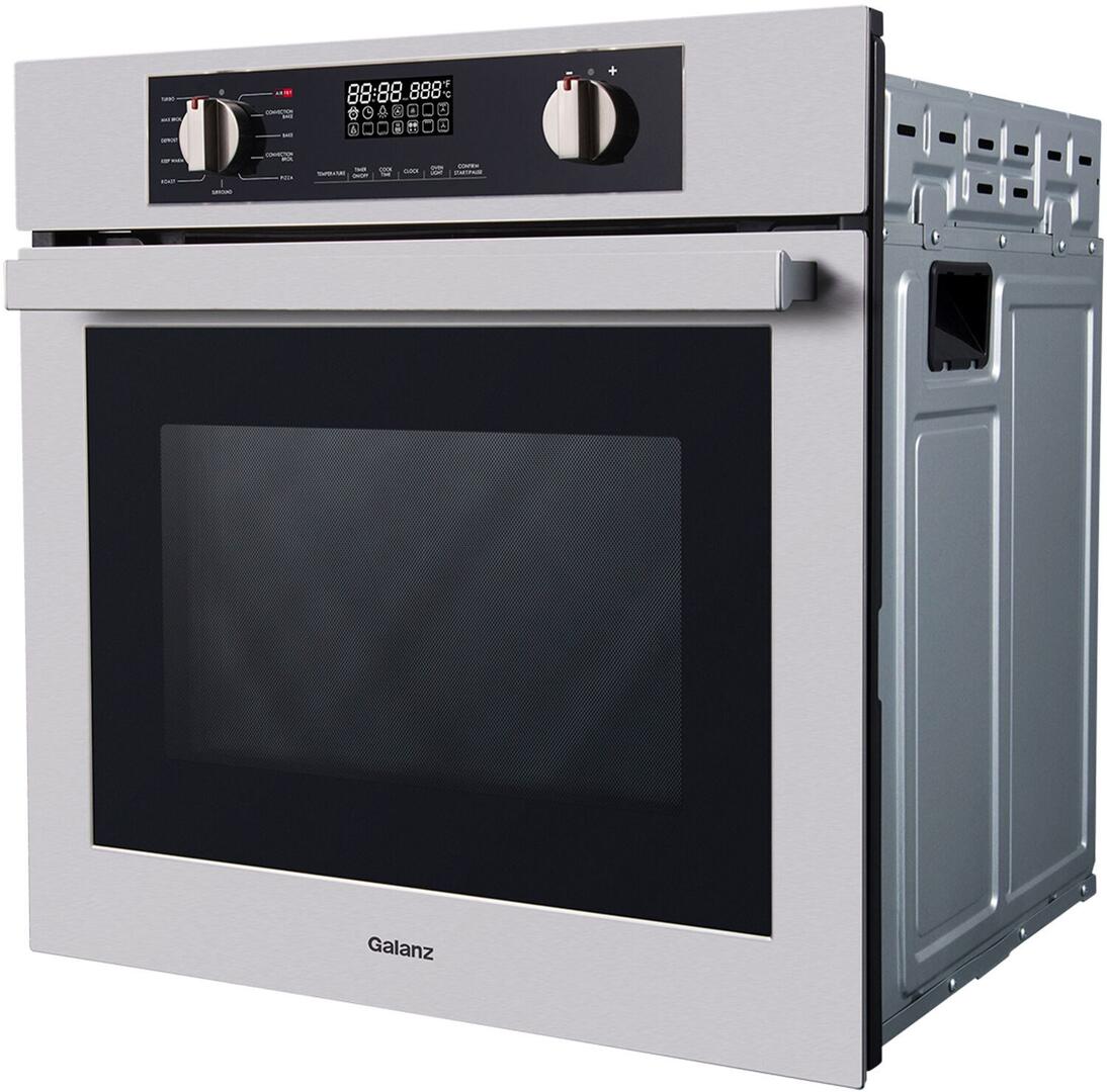 GALANZ - 24 in. Steam Cleaning True European Convection Compact Electric Wall Oven in Stainless Steel with Air Fry Total Fry 360° | GL1BO24FSAN GALANZ - 24 in. Steam Cleaning True European Convection Compact Electric Wall Oven in Stainless Steel with Air Fry Total Fry 360° | GL1BO24FSAN