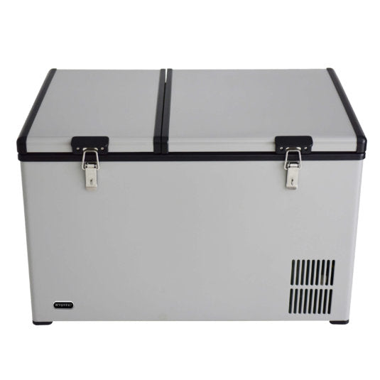 Whynter - 90 Quart Dual Zone Portable Fridge/ Freezer with 12v Option and Wheels | FM-901DZ Whynter - 90 Quart Dual Zone Portable Fridge/ Freezer with 12v Option and Wheels | FM-901DZ