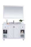 Laviva - Odyssey 48" White Bathroom Vanity with White Carrara Marble Countertop | 313613-48W-WC Laviva - Odyssey 48" White Bathroom Vanity with White Carrara Marble Countertop | 313613-48W-WC