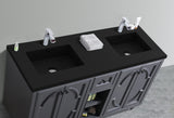 Laviva - Odyssey 60" Maple Grey Double Sink Bathroom Vanity with Matte Black VIVA Stone Solid Surface Countertop | 313613-60G-MB Laviva - Odyssey 60" Maple Grey Double Sink Bathroom Vanity with Matte Black VIVA Stone Solid Surface Countertop | 313613-60G-MB