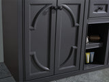 Laviva - Odyssey 60" Maple Grey Double Sink Bathroom Vanity with Matte Black VIVA Stone Solid Surface Countertop | 313613-60G-MB Laviva - Odyssey 60" Maple Grey Double Sink Bathroom Vanity with Matte Black VIVA Stone Solid Surface Countertop | 313613-60G-MB