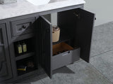 Laviva - Odyssey 60" Maple Grey Double Sink Bathroom Vanity with White Stripes Marble Countertop | 313613-60G-WS Laviva - Odyssey 60" Maple Grey Double Sink Bathroom Vanity with White Stripes Marble Countertop | 313613-60G-WS