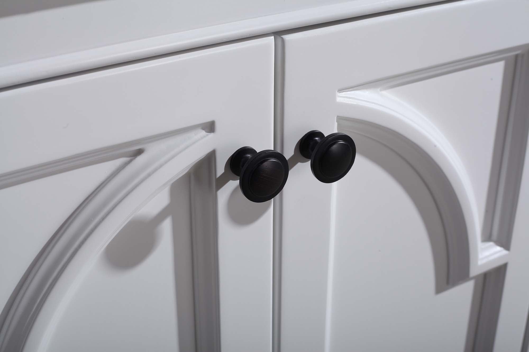 Laviva - Odyssey 60" White Double Sink Bathroom Vanity with Black Wood Marble Countertop | 313613-60W-BW Laviva - Odyssey 60" White Double Sink Bathroom Vanity with Black Wood Marble Countertop | 313613-60W-BW