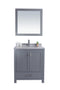 Laviva - Wilson 30" Grey Bathroom Vanity with White Stripes Marble Countertop | 313ANG-30G-WS