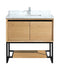 Laviva - Alto 36" California White Oak Bathroom Vanity with White Carrara Marble Countertop | 313SMR-36CO-WC