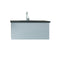Laviva - Vitri 36" Fossil Grey Bathroom Vanity with VIVA Stone Matte Black Solid Surface Countertop | 313VTR-36FG-MB