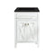 Laviva - Wimbledon 24" White Bathroom Vanity with Matte Black VIVA Stone Solid Surface Countertop | 313YG319-24W-MB