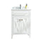 Laviva - Wimbledon 24" White Bathroom Vanity with White Carrara Marble Countertop | 313YG319-24W-WC