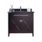 Laviva - Wimbledon 36" Brown Bathroom Vanity with Black Wood Marble Countertop | 313YG319-36B-BW