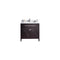 Laviva - Wimbledon 36" Brown Bathroom Vanity with White Carrara Marble Countertop | 313YG319-36B-WC