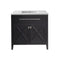 Laviva - Wimbledon 36" Espresso Bathroom Vanity with Matte White VIVA Stone Solid Surface Countertop | 313YG319-36E-MW