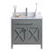 Laviva - Wimbledon 36" Grey Bathroom Vanity with White Quartz Countertop | 313YG319-36G-WQ