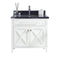 Laviva - Wimbledon 36" White Bathroom Vanity with Black Wood Marble Countertop | 313YG319-36W-BW