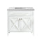 Laviva - Wimbledon 36" White Bathroom Vanity with Matte White VIVA Stone Solid Surface Countertop | 313YG319-36W-MW