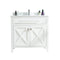 Laviva - Wimbledon 36" White Bathroom Vanity with White Carrara Marble Countertop | 313YG319-36W-WC